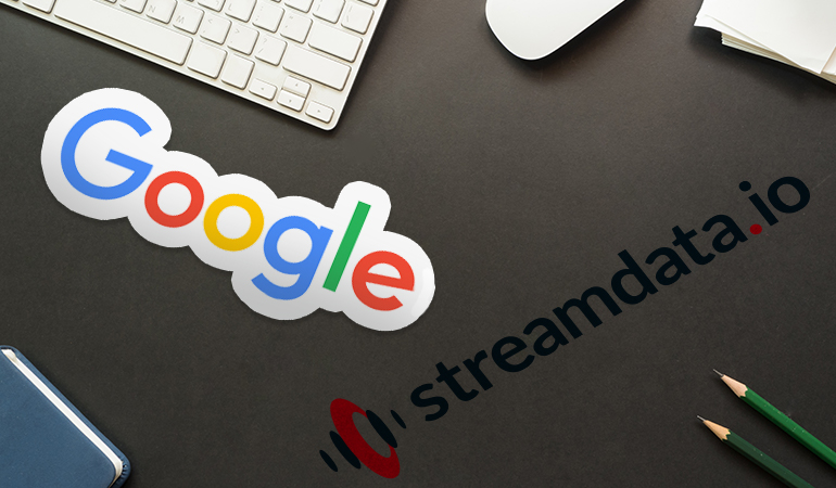 Google logo and Streamdata.io logo