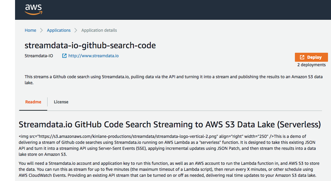 An AWS Lambda Function For Streaming GitHub Code Search Into Your S3 Data Lake