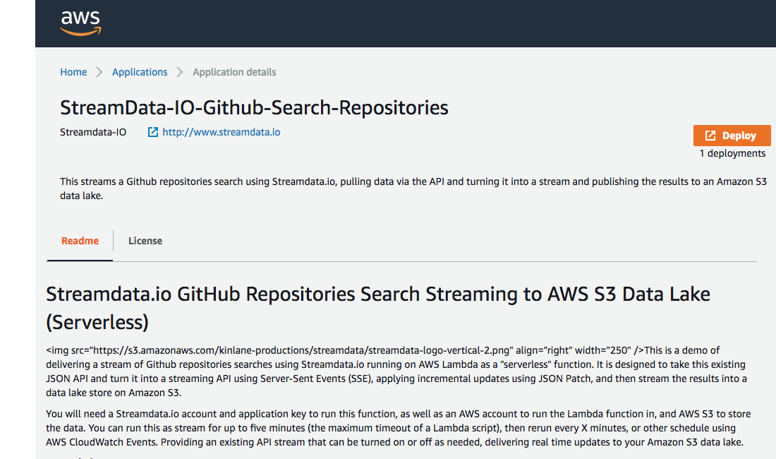 An AWS Lambda Function For Streaming GitHub Repository Search Into Your S3 Data Lake