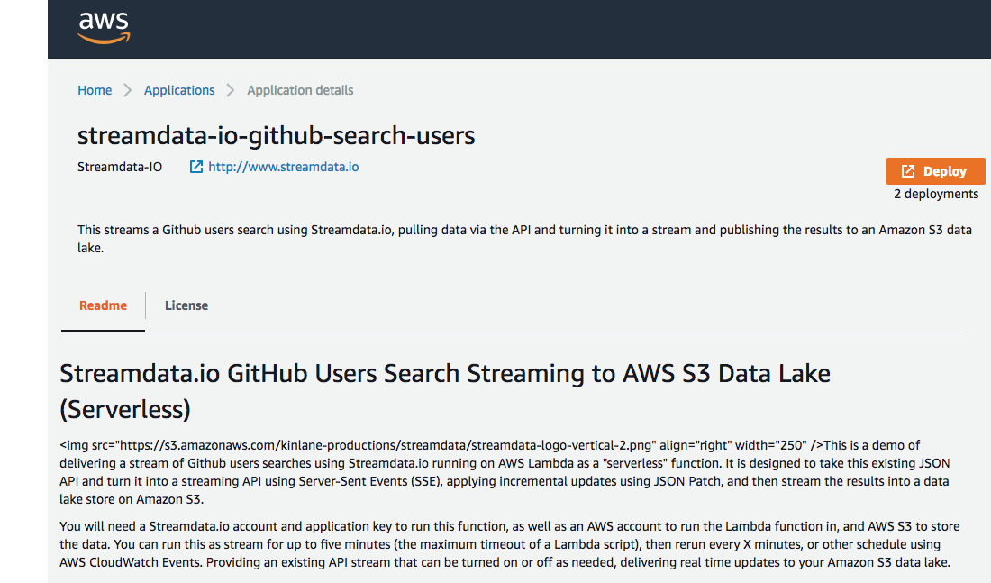 An AWS Lambda Function For Streaming GitHub User Search Into Your S3 Data Lake