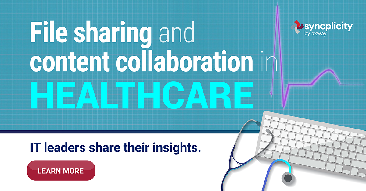 File sharing and content collaboration in healthcare