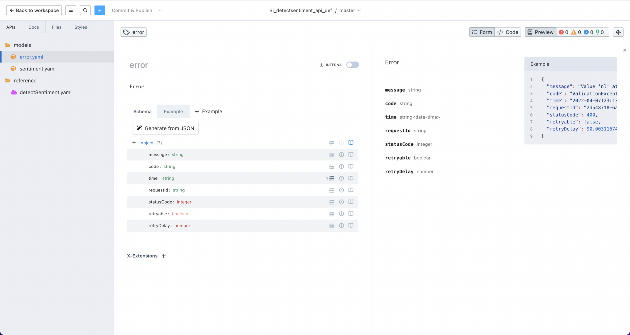An API-First sentiment analysis API using API Builder