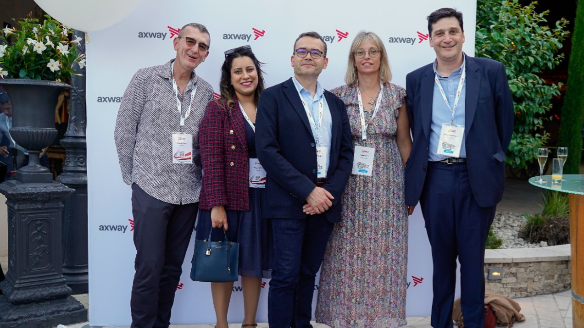 Axway Summit 2024 in Lyon France - Attendees at photo wall