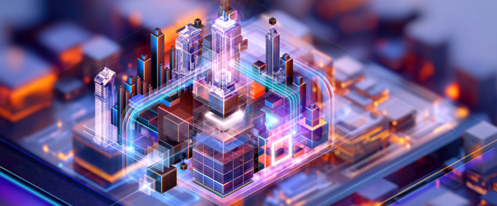 high tech bulding landscape