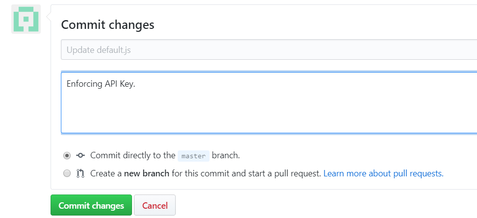 commit changes