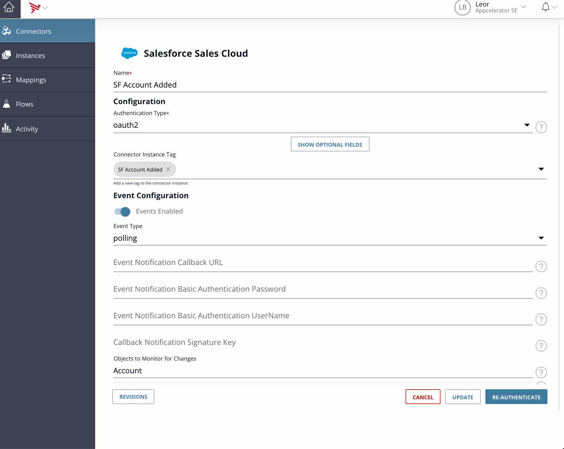 Salesforce Sales Cloud - SF Account Added