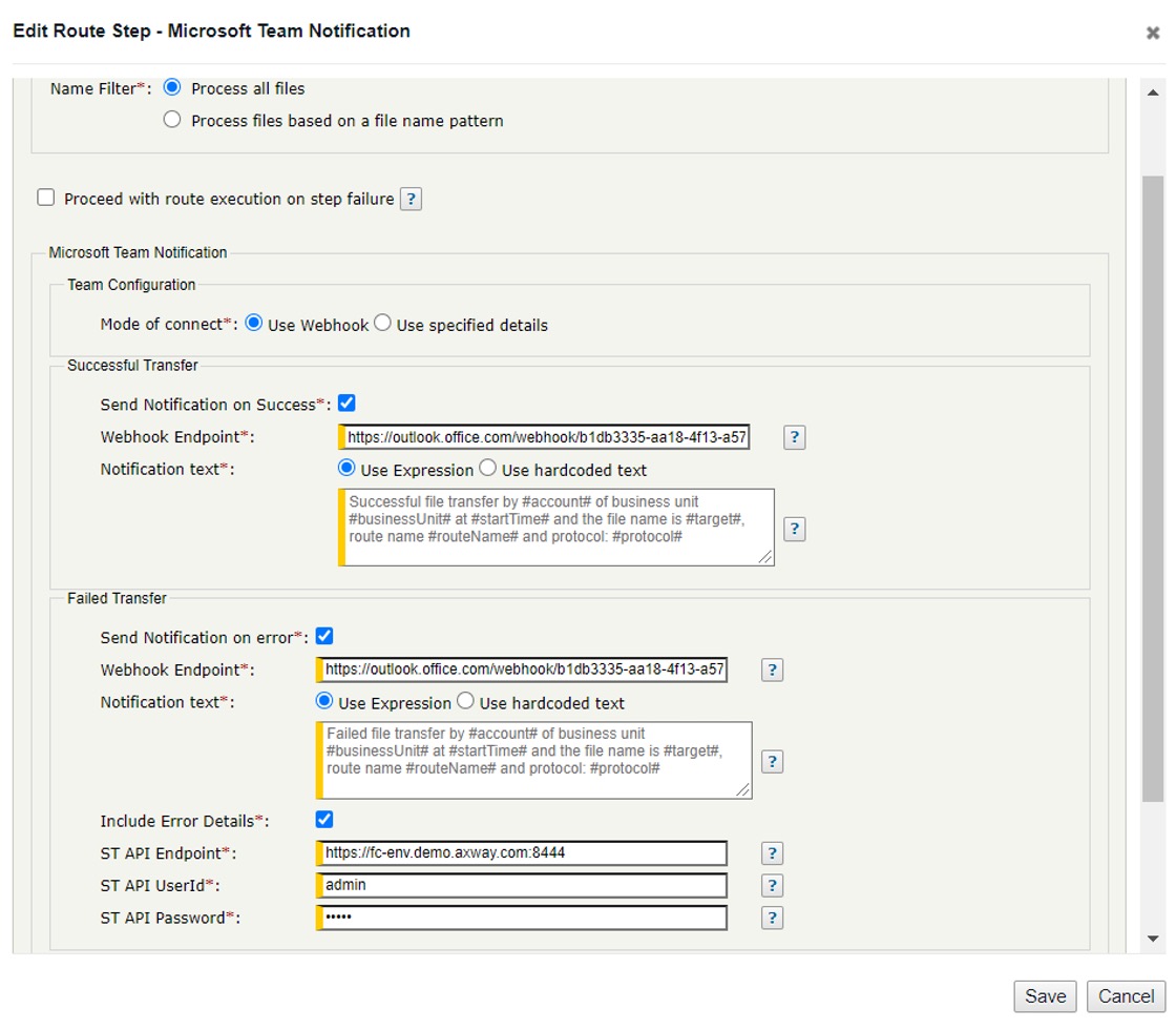 axway secure transport file routing