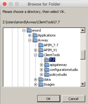 choose directory