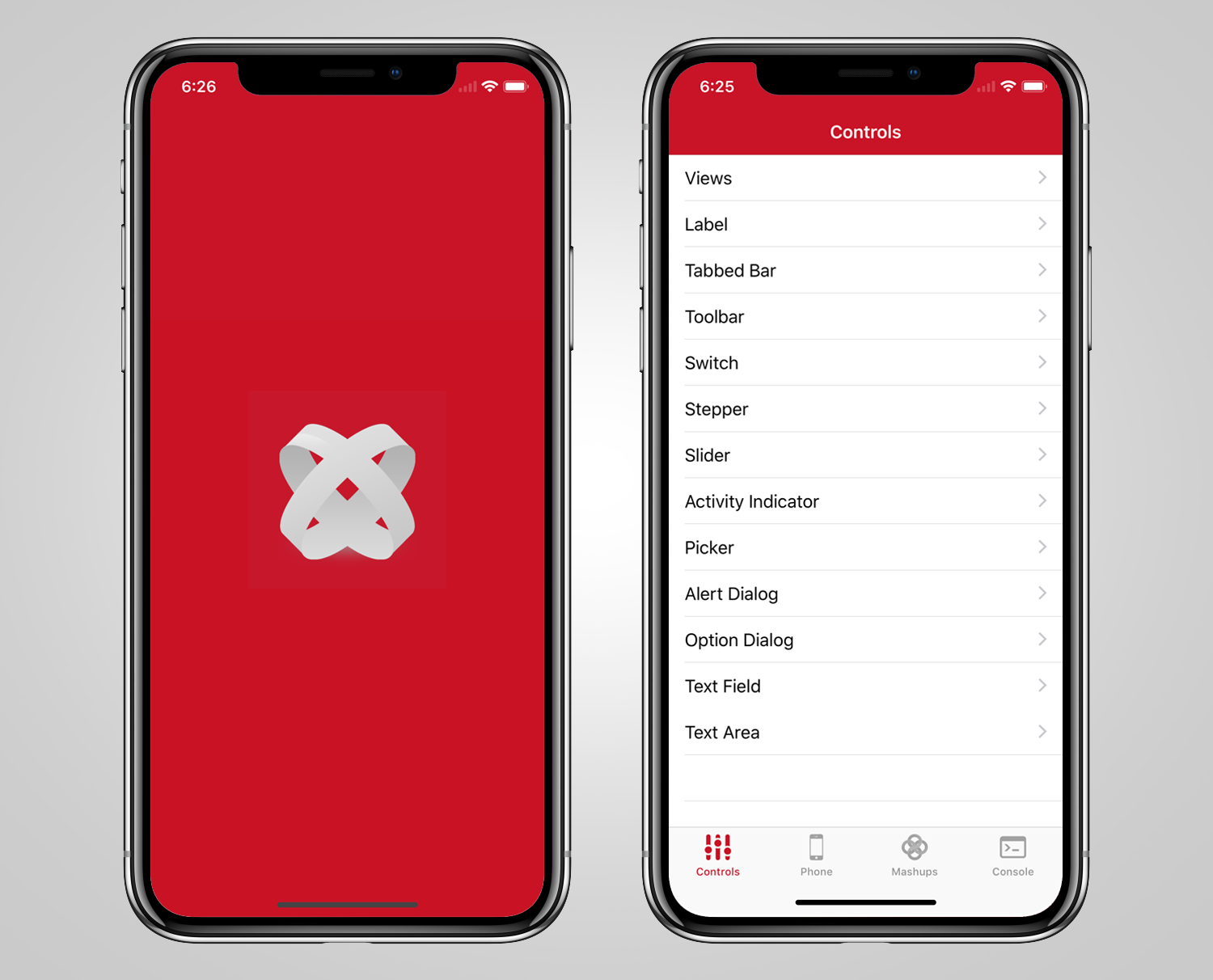 KitchenSink sample-app runnning on iOS 11 and iPhone X